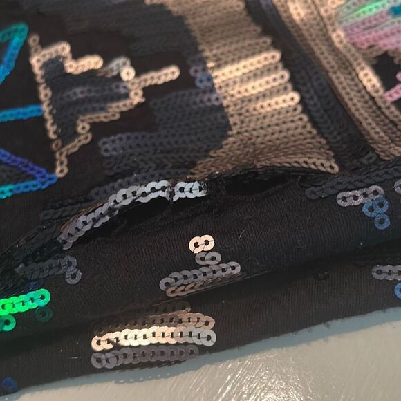 Club L Size 10 Two Piece Sequin Dress Outfit Green Aztec Tribal Club Glam NWT - Picture 15 of 16